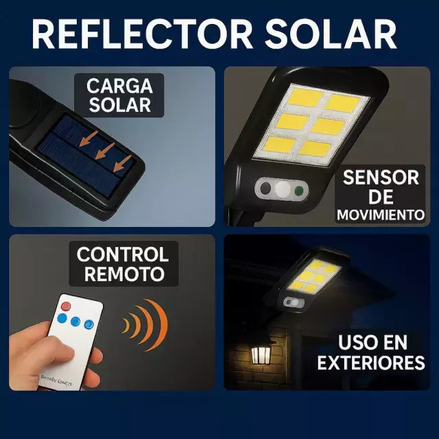 LÁMPARA SOLAR EXTERIOR – LUZ POTENTE, SIN CABLES NI FACTURAS